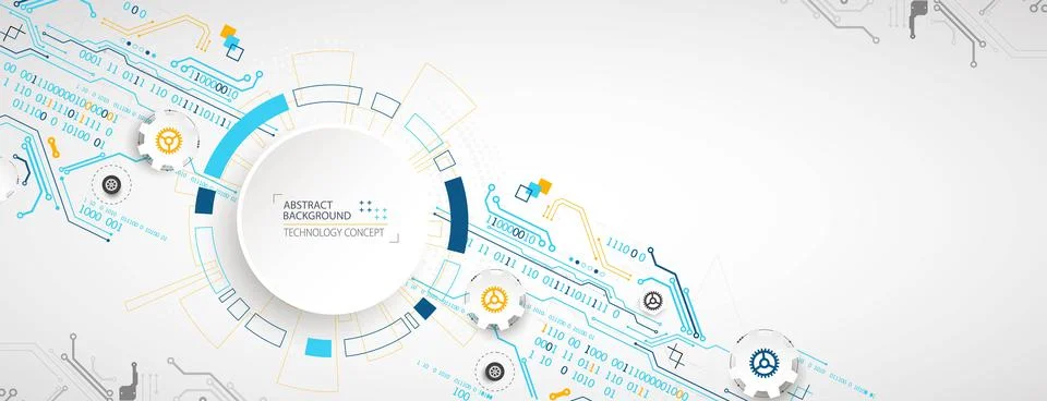 Vector illustration, Hi-tech digital technology and engineering theme Illustrazione stock