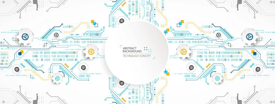 Vector illustration, Hi-tech digital technology and engineering theme 스톡 일러스트