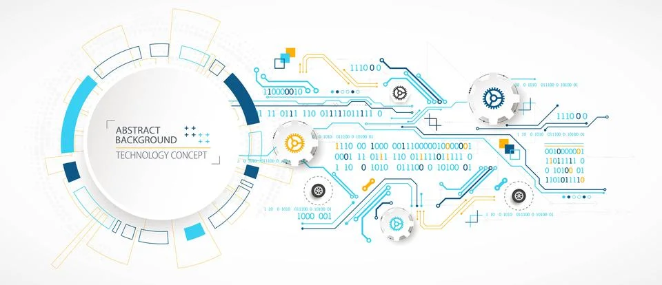 Vector illustration, Hi-tech digital technology and engineering theme Stock Illustration
