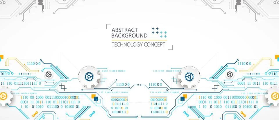 Vector illustration, Hi-tech digital technology and engineering theme Stock Illustration