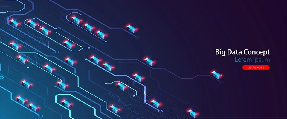 Vector illustration, Hi-tech digital technology and engineering theme Illustrazione stock