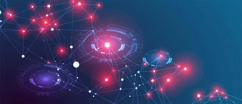 Vector illustration, Hi-tech digital technology and engineering theme Illustrazione stock