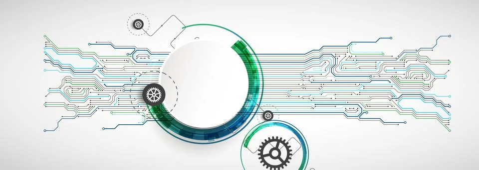 Vector illustration, Hi-tech digital technology and engineering theme Stock Illustration