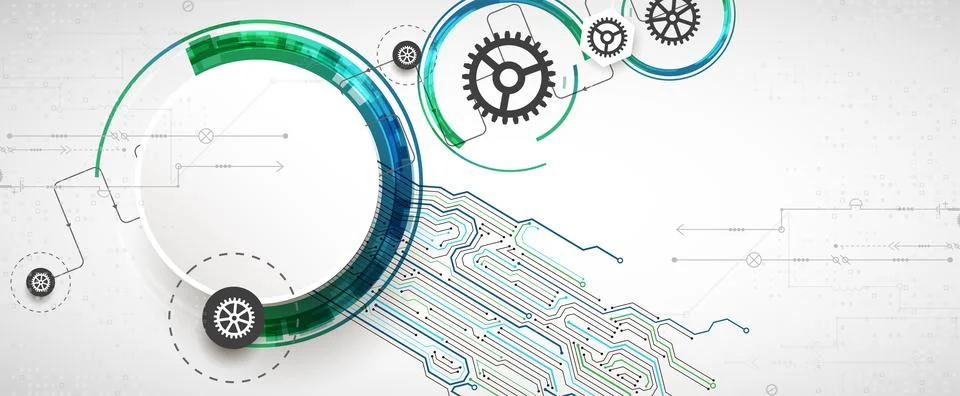 Vector illustration, Hi-tech digital technology and engineering theme Stock Illustration