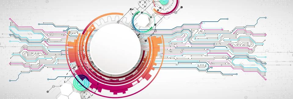 Vector illustration, Hi-tech digital technology and engineering theme 스톡 일러스트