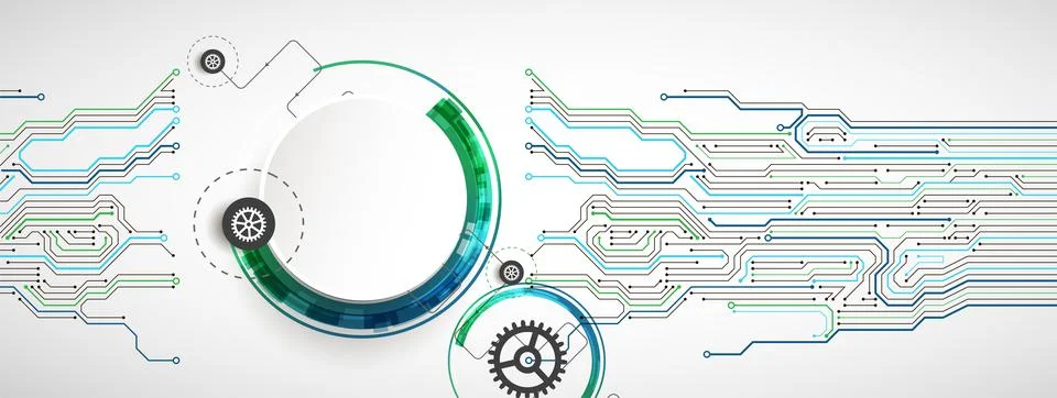 Vector illustration, Hi-tech digital technology and engineering theme 스톡 일러스트