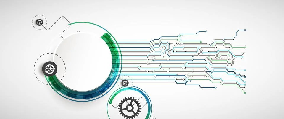 Vector illustration, Hi-tech digital technology and engineering theme Stock Illustration