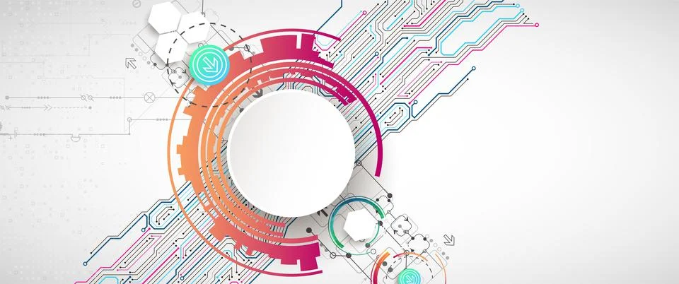 Vector illustration, Hi-tech digital technology and engineering theme 스톡 일러스트