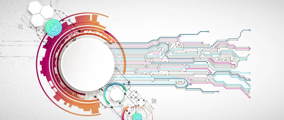 Vector illustration, Hi-tech digital technology and engineering theme 스톡 일러스트