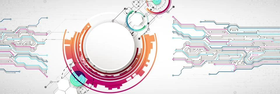 Vector illustration, Hi-tech digital technology and engineering theme 스톡 일러스트