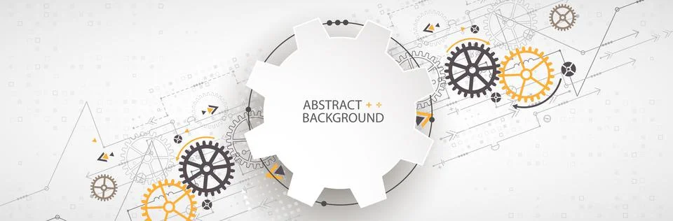 Vector illustration, Hi-tech digital technology and engineering theme Illustrazione stock