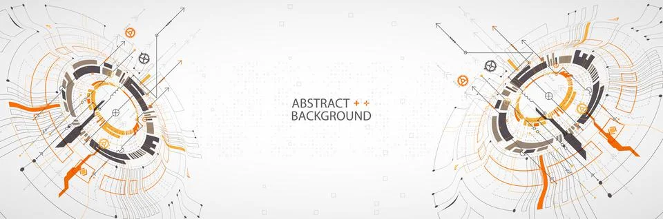 Vector illustration, Hi-tech digital technology and engineering theme Stock Illustration