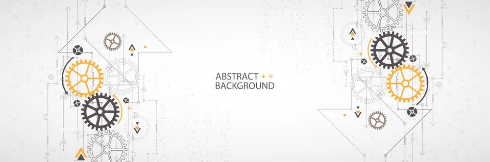 Vector illustration, Hi-tech digital technology and engineering theme Stock Illustration