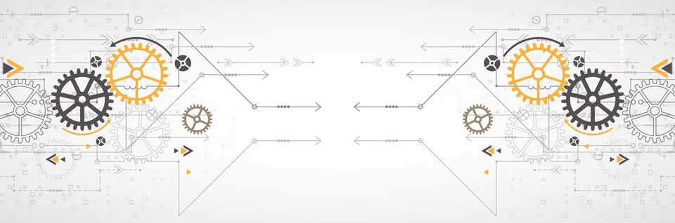 Vector illustration, Hi-tech digital technology and engineering theme 스톡 일러스트