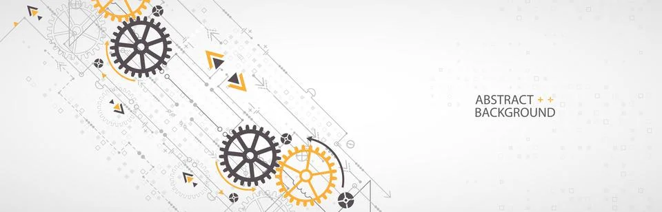 Vector illustration, Hi-tech digital technology and engineering theme Illustrazione stock