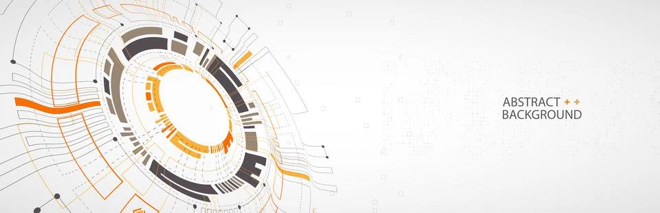 Vector illustration, Hi-tech digital technology and engineering theme 스톡 일러스트