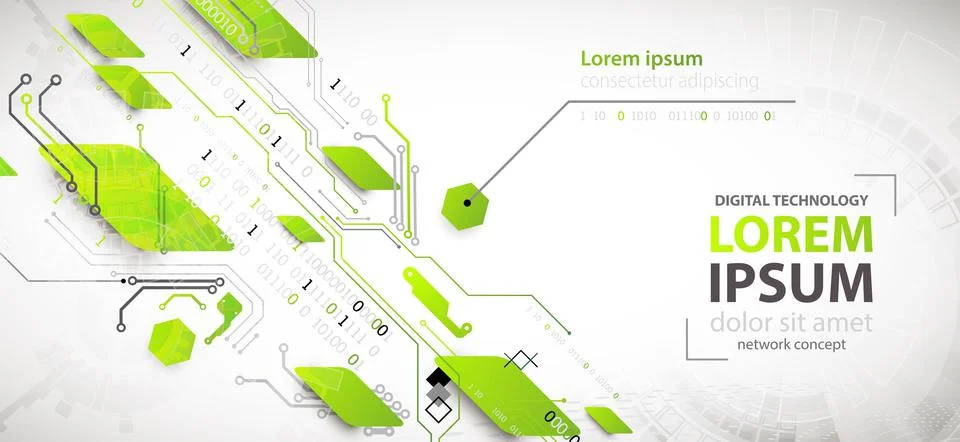 Vector illustration, Hi-tech digital technology and engineering theme 스톡 일러스트