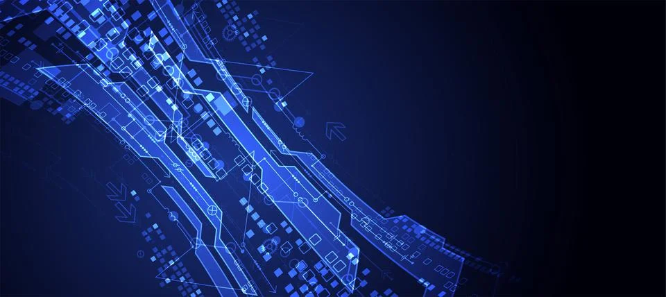 Vector illustration, Hi-tech digital technology and engineering background Illustrazione stock