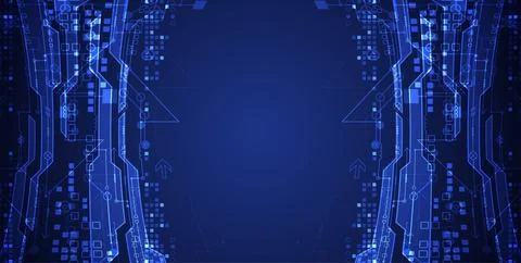Vector illustration, Hi-tech digital technology and engineering background 스톡 일러스트