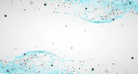 Vector illustration, Hi-tech digital technology and engineering theme.  Abstr 스톡 일러스트