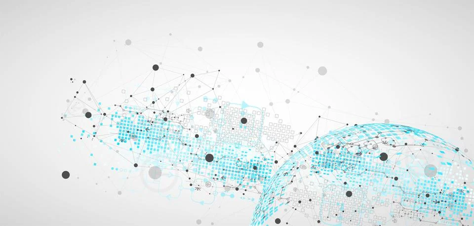 Vector illustration, Hi-tech digital technology and engineering theme.  Abstr Stock Illustration