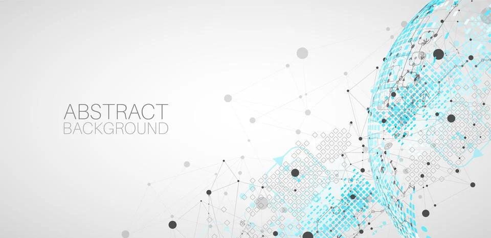Vector illustration, Hi-tech digital technology and engineering theme.  Abstr 스톡 일러스트