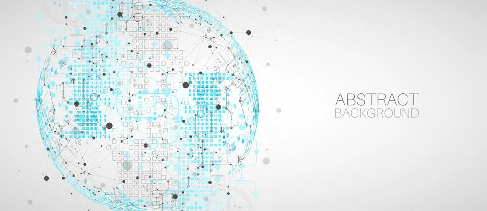Vector illustration, Hi-tech digital technology and engineering theme.  Abstr 스톡 일러스트