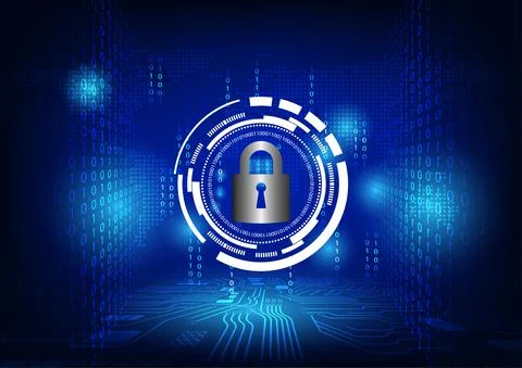 Vector illustration Hi Technology Key Hole and gears cog with binary Stock Illustration