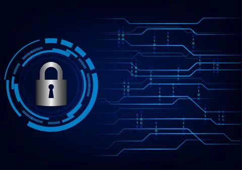 Vector illustration Hi Technology Key Hole and gears cog protection Stock-Illustration