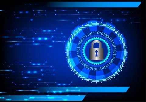 Vector illustration Hi Technology Key Hole and gears cog with binary code Stock Illustration