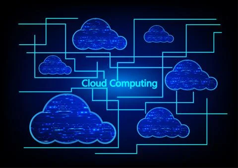 Vector illustration Hi Technology style line digital glow abstract イラスト素材