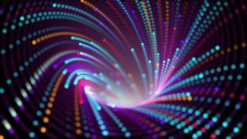 Vector illustration of high energy or data tunnel. Abstract digital background Stock Illustration