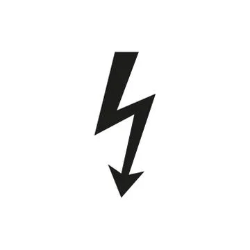 Vector illustration of high voltage risk sign. Isolated. Stock Illustration