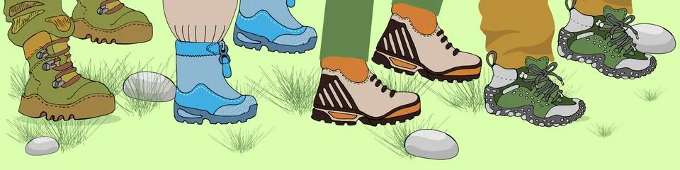 A vector illustration of a hiking boot. Stock Illustration