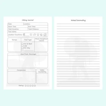 Vector Illustration of Hiking Log Book Stock Illustration