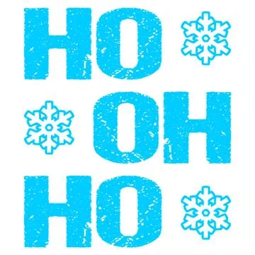Vector illustration of Ho Ho Ho Type Design Stock Illustration