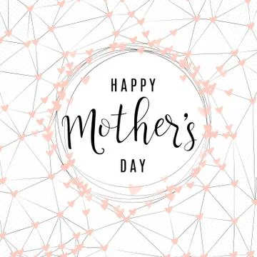 Vector illustration of holiday greeting text happy mother day Stock Illustration
