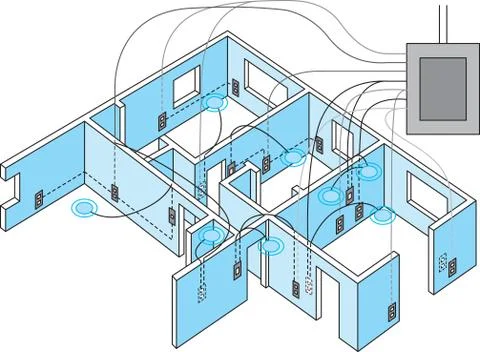 Vector illustration of Home electronic Stock Illustration