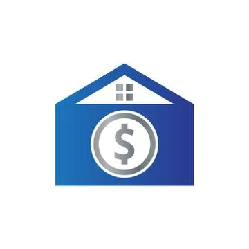 Vector illustration home envelope and dollar icon logo design Ilustración de archivo