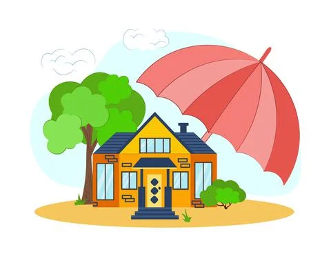 Vector illustration of home security, real estate. Illustrazione stock
