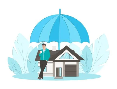 Vector illustration of home security, real estate. Illustrazione stock
