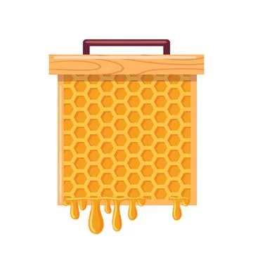 A vector illustration of a honeycomb frame showcasing intricate hexagonal s.. Stock Illustration