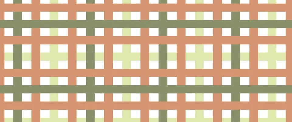Vector illustration. Horizontal and vertical lines of green and warm orange.. Stock Illustration