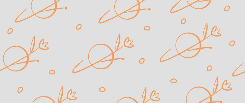 Vector illustration. Horizontal seamless background. Concept of space, stars Stock Illustration
