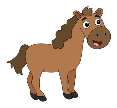Vector illustration a horse is doing the smiling Stock Illustration