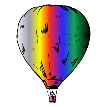 Vector illustration of hot air baloon Stock Illustration