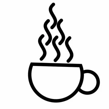 Vector illustration of hot cup of coffee icon Stock Illustration