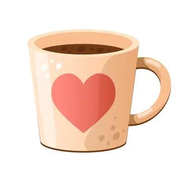 Vector illustration of a hot drink. Invigorating tea, coffee. Illustrazione stock