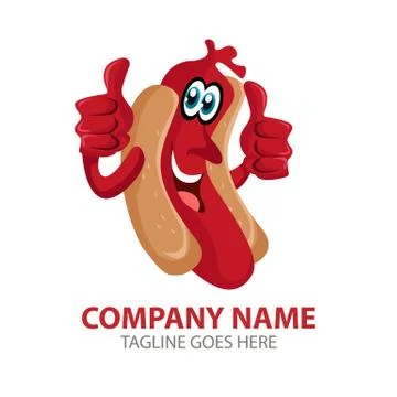 Vector Illustration Hotdog. Vector isolated flat illustration Stock Illustration