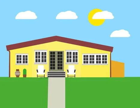 Vector illustration of house. Stock Illustration